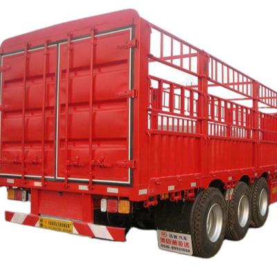 China Medium and long distance transportation of heavy bulk goods driving Brand 3 Axle Van Type Box Semi Trailer OEM Maximum Steel Tractor Original HEN Truck Color Cargo Material Mechanical Beam Tire for sale