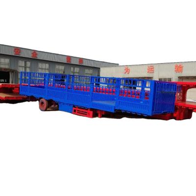 China Medium and long distance transportation of heavy bulk goods 3/4 axles 40ft side wall semi cargo truck barrier lowbed barrier semi trailer semi trailer for sale