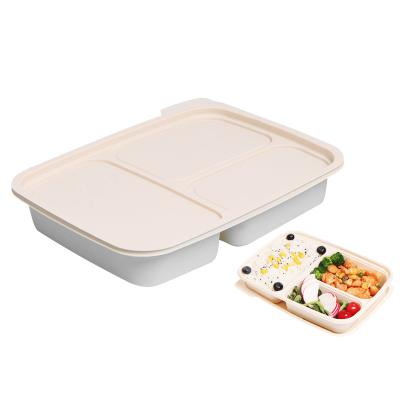 China Microwavable Biodegradable Paper Takeout Wrapping Paper Rolls Fast Food Soup Container Salad Box for sale