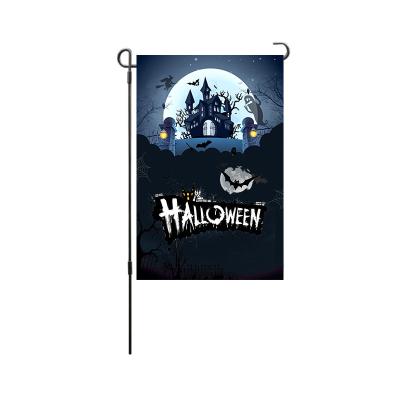 China Custom Hotel and Resort Garden Flag 12x18 Garden Flagpole Stand Halloween Natural Canvas Flag for sale