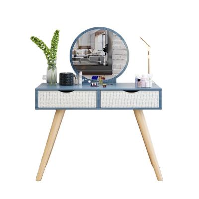 China Durable European Dresser Small Flat Solid Cut Out Dresser Princess Dresser Makeup Mirror Stool Set Dresser for sale