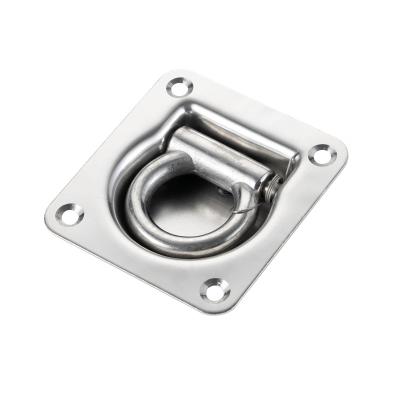 China Truck Stainless Steel D-Ring Tie Downs D-Rings Anchor Lashing Ring For Loads On Case Truck Cargo Trailers RV Boats for sale