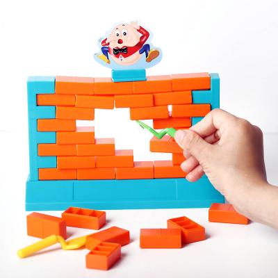 China Plastic Humpty Dumpty Wall Game Demolishing Brick Demolition Family Game for sale