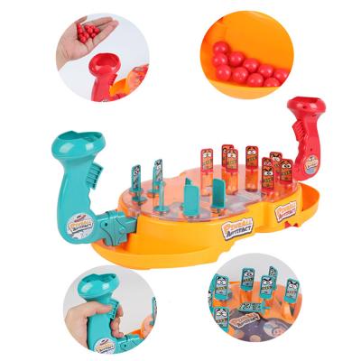 China Plastic Children's Game Action Board Game Casual Shooting Toys Double Battle Pinball Machine Parent-child Educational Tabletop Fun for sale