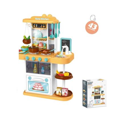 China 72CM Fashion Plastic Children's Kitchen 38PCS Preschool Play Set, Lights and Smoke for sale