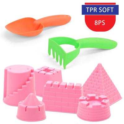 China Plastic Children Beach Toys Set 15 Pieces Sand Toy Set For Boys And Girls TPR Soft Molds Plastic Outdoor Animal Sandbox Set for sale