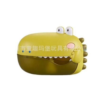 China Hot Selling Bath Toy Toddlers Baby Bath Toys Bubble Machine Dinosaur Automatic Electric Bubble Machine Blowing Toy For Bathroom Bathing for sale