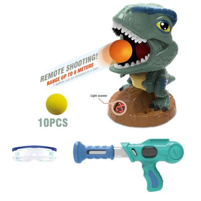 China Electronic Toy Movable Dinosaur Shooting Toys for Kids Aim Shooting Games with Compressor Gun Party Toys with Score Disc for sale