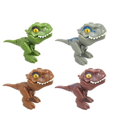 China Dino Toys Creative Model Fidget Toy Funny Mini Biting Hand Finger Dinosaur Anime Action Numbers 4 Colors For Sale 7x4x4cm for sale