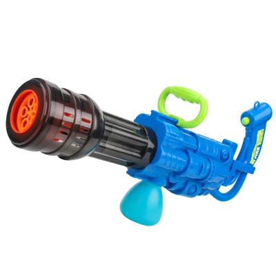 China Summer Plastic Outdoor Shooter Kids Blaster Blowing Soap Bubble Blower Bubble Gatling Bubble Machine For Sale for sale