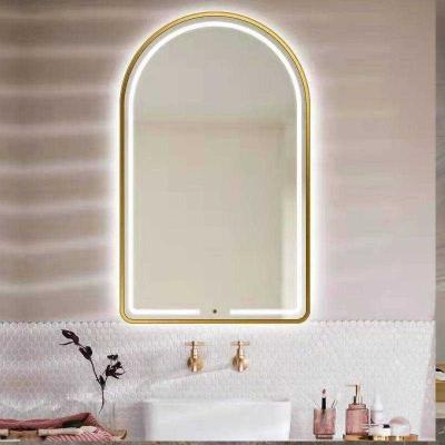 China Hotel Bathroom Luminous Hot Selling Rectangular Touch Smart Led Mirror for sale