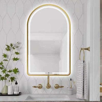 China Luminous decorative bathroom wall mounted led luminescent mirror factory direct sales with touch sensor for sale