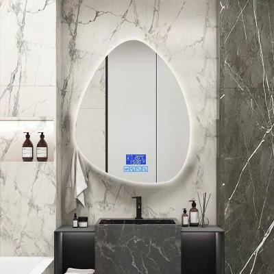 China New Fashion Irregular Shape Bathroom Eco-friendly Creative Luxury Luminescent Led Mirror for sale