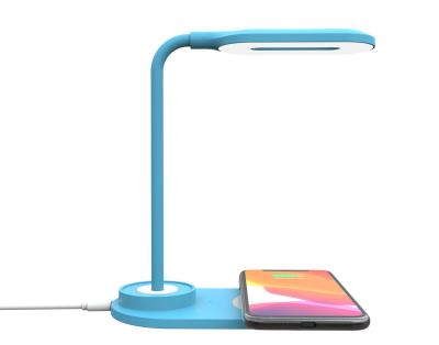 China 2021 new product factory wholesale 10W table lamp fast charging wireless charger 15W led lamp with wireless charger for sale