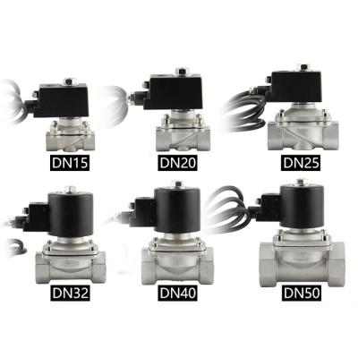 China General Wholesale 6 Sizes DN15 20 25 1inch 2inch Piping Thread Ac220v110v Explosion Proof Stainless Steel Solenoid Valve Water Gas for sale