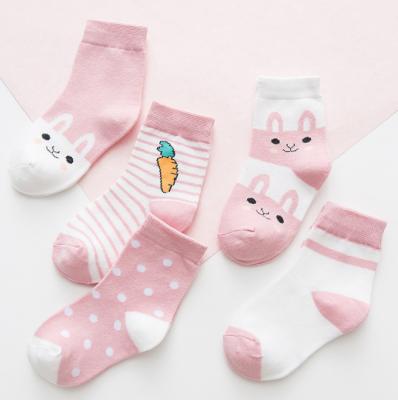 China Spring Summer Cartoon Carrot Rabbit Socks Cotton Tube Antibacterial Antibacterial Children's Socks Lovely Socks Wholesale for sale