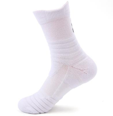 China Elite Antibacterial White/Black Sock Logo Socks Football Sports Running Gray Custom Antibacterial High Quality Basketball Socks for sale