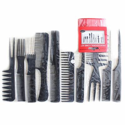 China Good quality wholesale waterproof hair comb set black hair beauty styling tool customized newest plastic hair comb for salon for sale