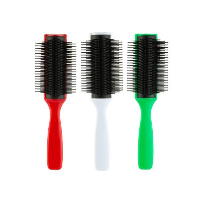 China Comfortable Custom High Quality Custom Multi Function Hair Detangling Comb Professional Color Hair Curler Comb For Salon for sale