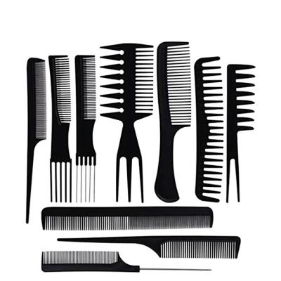 China Fashionable Hair Comb Set Amazon Hot Selling Plastic Hair Comb Set Salon Use Hair Clippers Professional Custom Size Flat Hair Styling Comb for sale