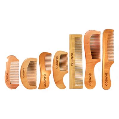 China Best Selling Bamboo Comb Waterproof Eco-friendly Natural Wide Tooth Hair Bamboo Comb Custom Logo Natural Bamboo Comb Set Household for sale