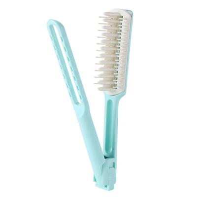 China Fashionable Private Label Waterproof Make Your Own Hair Beauty Tool Long Handle Hair Comb Plastic Straightener For Women for sale