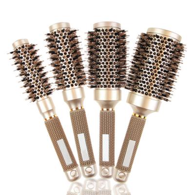 China Wholesale Waterproof Fashionable Hair Salon Equipment Professional Long Handle Roll Hair Round Brush For Salon for sale