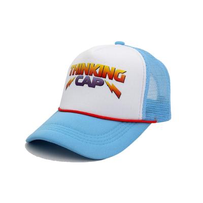 China Custom High Quality JOINT Embroidery Trucker Hats, Trucker Hats With Screen Printing Logo Plain Foam Trucker Hats With Rope for sale