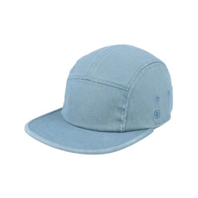 China New JOINT Design Unstructured Low Profile 5 Panel Quilted Fabric Waxed Cotton Snapback Caps Adjustable Leather Closure Camp Hats for sale