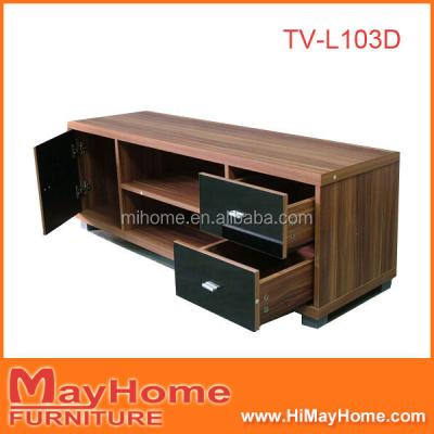 China 2doors particle board finish wood effect single tv stand cabinet for sale