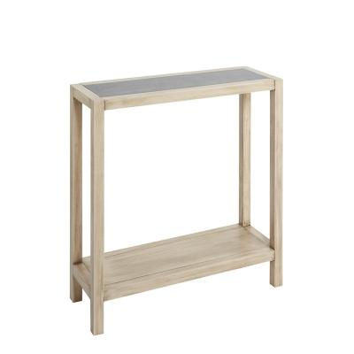 China Modern Silverwood Console Table, Light Wood w/ Gunmetal for sale