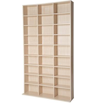 China Home Wooden Cube In Shelf Cabinet Furniture CD Rack Media Storage DVD Tower Shelf Display for sale