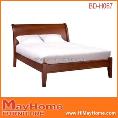 China High Quality Bend Legs Solid Wood King Size Bed for sale