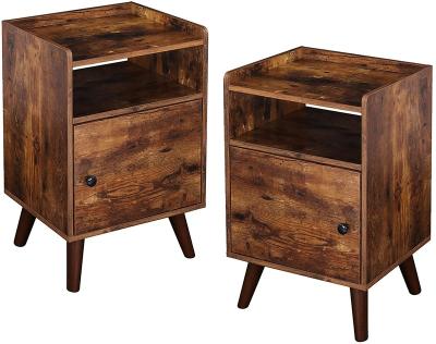 China Luxury Wholesale Home Furniture Bedroom Nightstand Modern Wood Bedside Table for sale