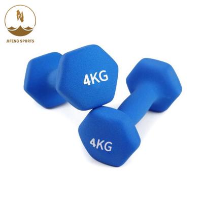 China Universal Cast Iron Gym Hot Selling Rubber Coating Workout Sports Fitness Equipment Hex Weight Set Training Dumbbells for sale