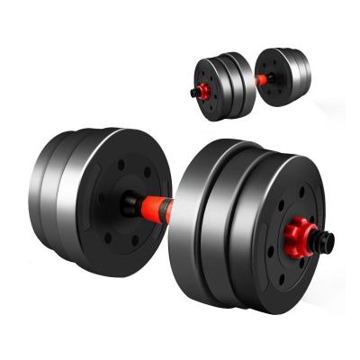 China Universal Cement Adjustable Dumbbell Set Gym Dumbbell Fitness Black Muscle Workout Fitness Equipment Dumbbell for sale