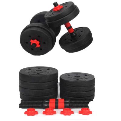 China Universal Adjustable Plastic Coated Plastic Dumbbell Dumbbell Set Eco-friendly Pe Plastic Dumbbell Set for sale