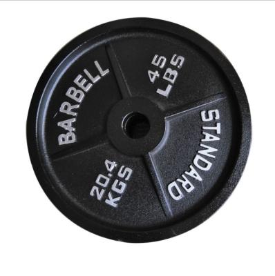 China Real New Eco-friendly And Anti-slip Fashion Rubber Cast Iron Barbell Plates Weight Plates Barbell Standard Barbell Plates for sale