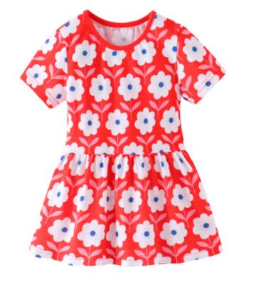 China Summer breathable printed dress for girls for sale