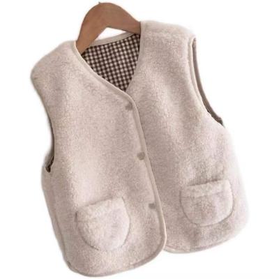 China Breathable Western-style older children's vest girls' vest boys' outerwear autumn and winter children's vest girls' fleece-lined vest for sale