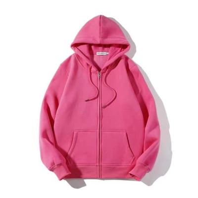 China Solid Color Hooded Sweater Women's Breathable Zipper Cardigan Spring And Plush Sweater Coat Autumn Casual Sports Top Loose for sale