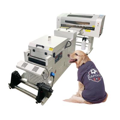 China Clothes Fast Delivery A3 DTF Dual Heads XP600 T-Shirt Shaking Powder Pet Printer Printing Machine for sale