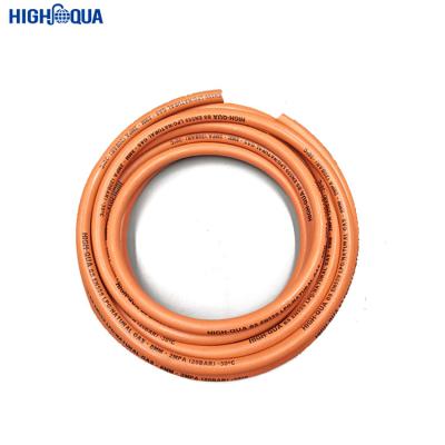 China EN559 Standard EN559 Rubber Gas Hose Orange And Red Color Smooth And Extruded-Grooved LPG Rubber Hose for sale