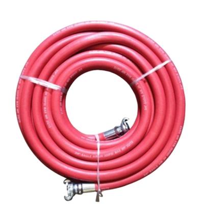 China Smooth Covered SBR Rubber Hose Jackhammer Hose Braided High Pressure Air Hose With Fitting On Ends for sale