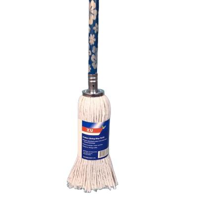 China Export Stocked To Nigeria Metal Rod Main Iron Cotton Conventional Broom Bestselling Wooden Replacement Broom Head for sale