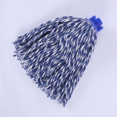 China Factory Wholesale Household Traditional Floor Broom Cotton Yarn Stocked Cleaning Round Main Rotary Broom Small Small Can Replace Mop Head for sale