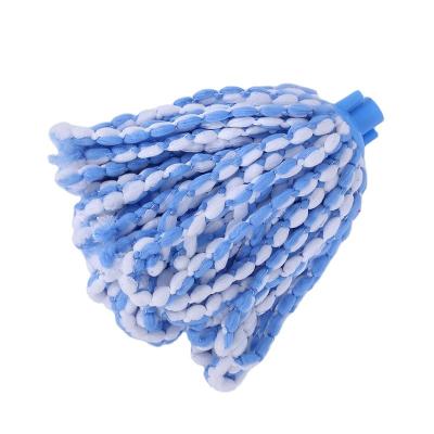 China Universal Stocked Microfiber Floor Cleaning Rotary Mop , Cotton Yarn Water Absorption Is Strong Replaceable Rotary Mop Head for sale