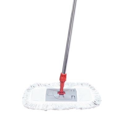 China Viable Hot Sale Home Hotel Floor Cleaning Stainless Steel Telescopic Rod 360 Degree Rotating Flat Mop, Replaceable Mop Head for sale