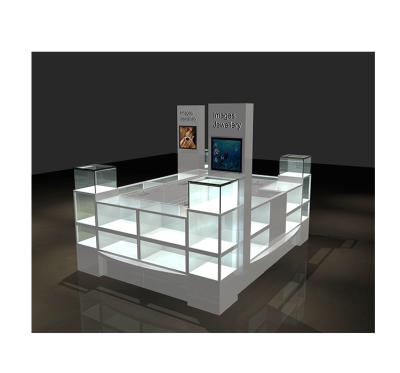 China Best Quality Environment Friendly Glass Jewelry Mall Kiosk / Jewelery Display Material Showcase For Jewelry Store Others Commercial Furniture for sale