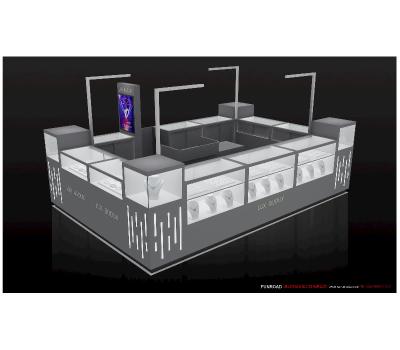 China Custom Environment Friendly Material Mall Display Watch Jewelry Showcase Display Kiosk For Mall Jewelry Display for sale